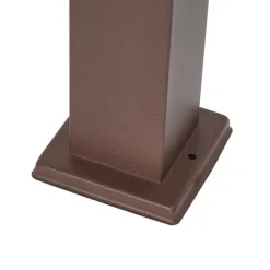 Buitenlamp roestbruin met helder glas 80cm IP44 met stopcontact en bewegingssensor - Malios