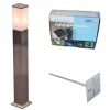Buitenlamp staal 80cm IP44 - Malios met grondpin en kabelmof