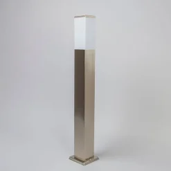 Buitenlamp staal 80cm IP44 - Malios met grondpin en kabelmof