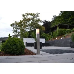 Buitenlamp staal 80cm IP44 - Malios met grondpin en kabelmof