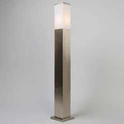 Buitenlamp staal 80cm IP44 - Malios met grondpin en kabelmof