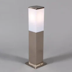 Buitenlamp staal 45cm IP44 - Malios met grondpin en kabelmof