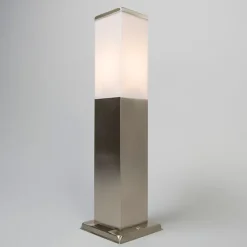 Buitenlamp staal 45cm IP44 - Malios met grondpin en kabelmof