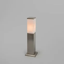 Buitenlamp staal 45cm IP44 - Malios met grondpin en kabelmof