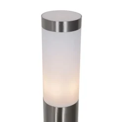 Buitenlamp staal met opaal glas met grondpin en kabelmof 80cm IP44 - Rox