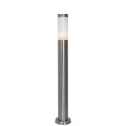 Buitenlamp staal met opaal glas met grondpin en kabelmof 80cm IP44 - Rox
