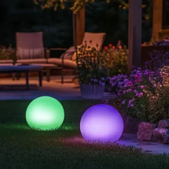 Buitenlamp wit 30 cm incl. LED IP44 solar RGBW - Ludger