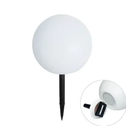 Buitenlamp wit 30 cm incl. LED IP44 solar RGBW - Ludger