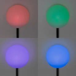 Buitenlamp wit 30 cm incl. LED IP44 solar RGBW - Ludger