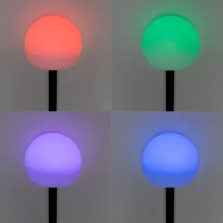 Buitenlamp wit 20 cm incl. LED IP44 solar RGBW - Ludger