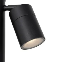 Buitenlamp zwart met grondpin en kabelmof 50cm 2-lichts IP44 - Duo