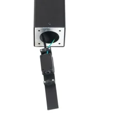 Buitenlamp zwart met smoke glas met grondpin en kabelmof 70cm IP44 - Denmark