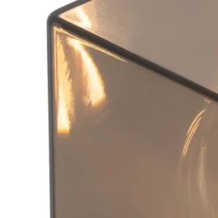 Buitenlamp zwart met smoke glas met grondpin en kabelmof 70cm IP44 - Denmark