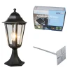 Buitenlantaarn sokkel zwart met grondpin en kabelmof 48cm IP44 - New Orleans