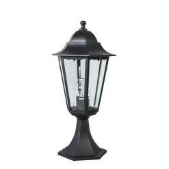 Buitenlantaarn sokkel zwart met grondpin en kabelmof 48cm IP44 - New Orleans