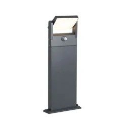 Buitenpaal donkergrijs met bewegingssensor 60cm IP54 solar - Judge