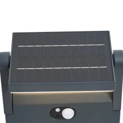 Buitenpaal donkergrijs met bewegingssensor 60cm IP54 solar - Judge