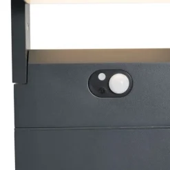 Buitenpaal donkergrijs met bewegingssensor 60cm IP54 solar - Judge