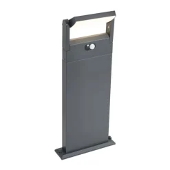 Buitenpaal donkergrijs met bewegingssensor 60cm IP54 solar - Judge