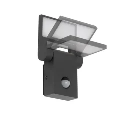 Buitenwandlamp antraciet incl. LED IP54 met bewegingssensor - Zane