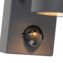 Buitenwandlamp antraciet 2-lichts IP44 met bewegingssensor - Duo