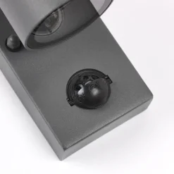 Buitenwandlamp antraciet IP44 met bewegingssensor - Solo