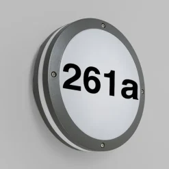 Buitenwandlamp antraciet met huisnummer IP54 - Glow