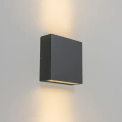 Buitenwandlamp donkergrijs IP54 incl. LED 2-lichts - Otan