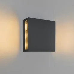 Buitenwandlamp donkergrijs IP54 incl. LED 2-lichts - Otan