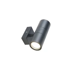 Buitenwandlamp donkergrijs 2-lichts IP44 - Duo