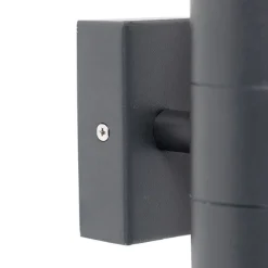 Buitenwandlamp donkergrijs 2-lichts IP44 - Duo