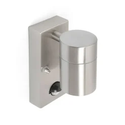 Buitenwandlamp staal IP44 met bewegingssensor - Solo
