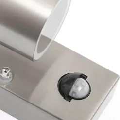 Buitenwandlamp staal IP44 met bewegingssensor - Solo