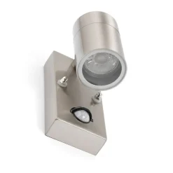 Buitenwandlamp staal IP44 met bewegingssensor - Solo