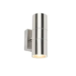 Buitenwandlamp staal 2-lichts IP44- Duo