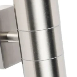 Buitenwandlamp staal 2-lichts IP44- Duo