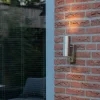 Buitenwandlamp staal 2-lichts IP44 met bewegingssensor - Duo