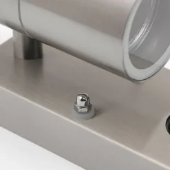 Buitenwandlamp staal 2-lichts IP44 met bewegingssensor - Duo