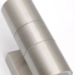 Buitenwandlamp staal 2-lichts IP44 met bewegingssensor - Duo