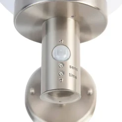 Buitenwandlamp staal RVS IP44 met bewegingsmelder - Sfera