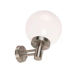 Buitenwandlamp staal RVS IP44 met bewegingsmelder - Sfera