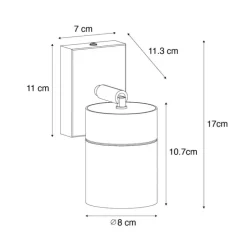 Buitenwandlamp zwart AR70 verstelbaar IP44 - Solo