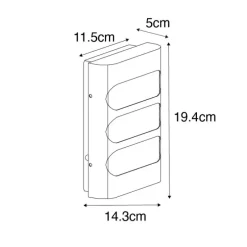 Buitenwandlamp zwart incl. LED met licht/donker sensor - Gaev