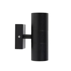 Buitenwandlamp zwart 2-lichts IP44 - Duo