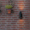 Buitenwandlamp zwart 2-lichts met bewegingssensor IP44 - Duo