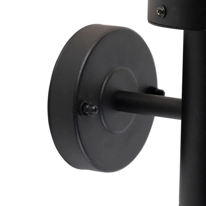 Buitenwandlamp zwart met bewegingssensor IP44 - Gleam