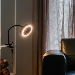 Bureauventilator zwart incl. LED 2700K - Dores