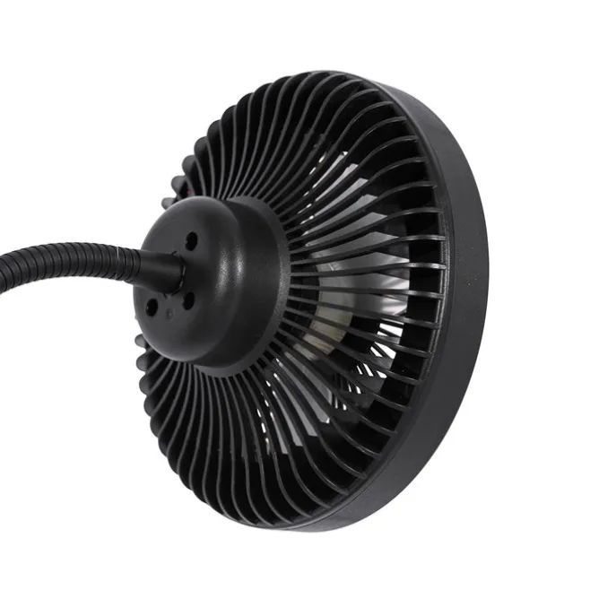 Bureauventilator zwart incl. LED 2700K - Dores