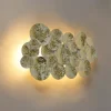 Decorateive oosterse wandlamp goud met wit 2-lichts - Hikina