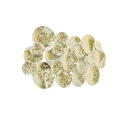 Decorateive oosterse wandlamp goud met wit 2-lichts - Hikina